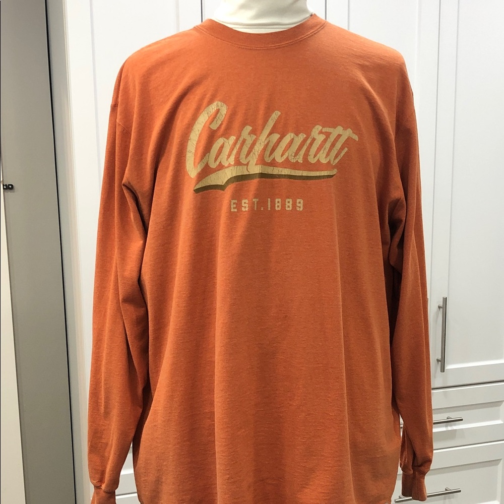 Carhartt Long Sleeve Orange Thick Weight Tee | Men’s XL